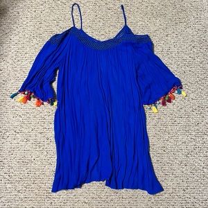 Nanette Lepore royal blue flowy coverup size medium